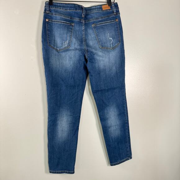 Judy Blue Women's Relaxed Fit Jeans Stretch Ankle Mid RiseMed Wash Size 31 - Picture 4 of 9